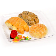 Plastic Plate Disposable Tray 30cm Rounded&Nbsp; Square Tray